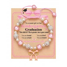 BxkSky Kindergarten Graduation Gifts for Girls Grad Gifts for Kids kindergarten Kinder Graduation Bracelet Decorations 2026F-Pink bow-B-kind grad