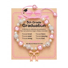 Kindergarten/5th Grade Graduation Gifts - Cute Pink Bow Bracelet