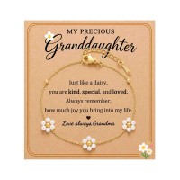 BxkSky Bracelets for Girls Jewelry Age 6 8 10 12 Granddaughter Gifts F-Daisy-B-GD