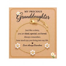 BxkSky Bracelets for Girls Jewelry Age 6 8 10 12 Granddaughter Gifts F-Daisy-B-GD