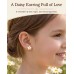 BxkSky Flower Earrings for Little Girls Kids Ages 8-12 Hypoallergenic F-Daisy-E-Granddaughter