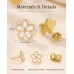 BxkSky Flower Earrings for Little Girls Kids Ages 8-12 Hypoallergenic F-Daisy-E-Granddaughter