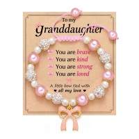 BxkSky Granddaughter Gifts from Grandma Pink Bow Bracelet F-Pink bow-B-Granddaughter