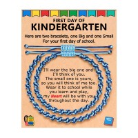BxkSky First Day of Kindergarten Bracelet Mommy and Me Mom Mother Son, Back to School Gifts Essentials Stuff First Day of School Bracelet S-Mother Son-BTS-B-Lan Kin0
