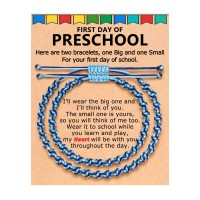 BxkSky First Day of Preschool Pre K Bracelet Back to School Mommy and Me Mom Mother Son Back to School Gifts S-Mother Son-BTS-B-Lan Prek0