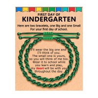 BxkSky First Day of Kindergarten Bracelet Mommy and Me Mom Mother Son, Back to School Gifts Essentials Stuff First Day of School Bracelet S-Mother Son-BTS-B-Lv Kin0