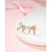 BxkSky Hypoallergenic Gold Stud Bow Earrings for Girls 8-12 Tween Teen Girl Gifts Trendy Stuff Cute Jewelry 10 12 14 9 11 Year Old Birthday 5th 8th Grade Preschool Prek Kindergarten Graduation Gifts SD-Gold CZbow-Always
