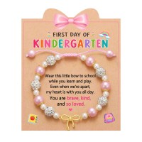 First Day of Kindergarten Girl Bracelet Back to School Gifts Essentials SD-Gold bow FZQ-B-BTS kin