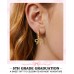 BxkSky 5th Grade Graduation Gifts Decorations, Primary Elementary School Graduation Grad Graduate Gifts Earrings SD-Gold bow-E hoop-5th grad