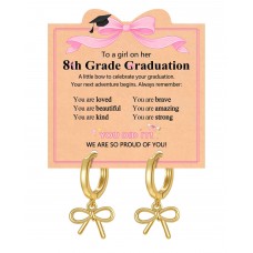 BxkSky 8th Grade Graduation Gifts Decorations for Girls, Middle School Graduation Grad Graduate Gifts Earrings