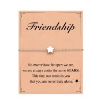 BxkSky Friendship Bracelets Long Distance Relationship Gifts for Best Friend Woman Moving Away Birthday Gifts for Friends Jewelry SD-Star-B-Friendship