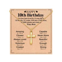 BxkSky 10 Year Old Girl Birthday Gifts for 10 Year Old Girls Necklace Jewelry 10th Birthday Decorations Ideas